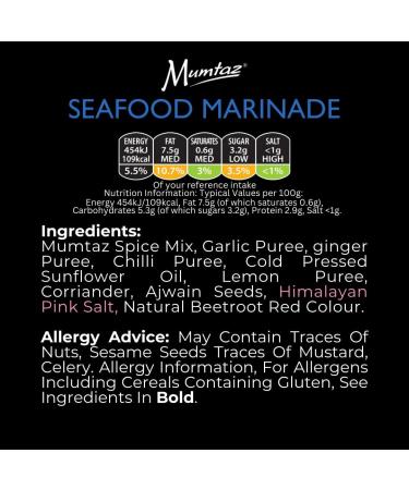 Mumtaz SEAFOOD Marinade Sauce - Pack of 6x500g 15 Minute Magic Marinade Medium Spiced BBQ-Grill-Roast-Stir or Air fry All Natural Ingredients Gluten Free Vegan Friendly. - Buy Online on GoSupps.com