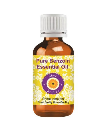 Deve Herbes Pure Benzoin Essential Oil (Styrax Benzoin) Natural Therapeutic Grade Steam Distilled 30ml (1 oz) 1.01 Fl Oz (Pack of 1)