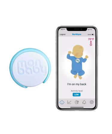 MonBaby Baby Breathing Movement Monitor: Tracks Breathing Movement, Feeling Temperature, Rollover, and Sleeping Position. Alerts Go to Smartphone if Baby May Need Attention