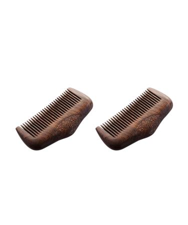 Vadillo Lot de 2 peignes de poche en bois de super troits pour barbe poux barbe coiffure peigne en bois de