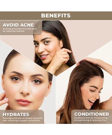 USDA Organic Evening Primrose Oil - 100% Pure & Natural Skin Moisturizer - Ideal Carrier Oil for Essential Oils - Perfect for Face & Body Care - Buy Online on GoSupps.com