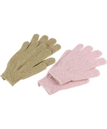 FRCOLOR Korean Exfoliating Mitts - 4 Pairs Body Scrub Gloves & Rayon Bath Mittens for Glowing Skin - Buy Online on GoSupps.com