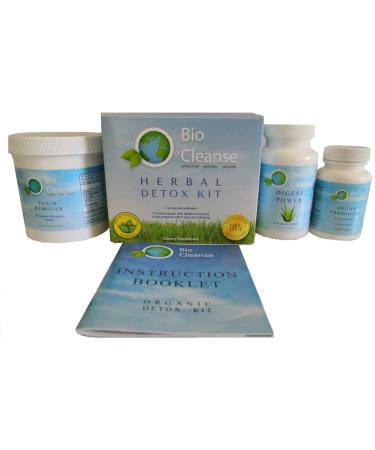 Bio Cleanse Detox Kit Includes Probiotic Formula Digest Power and Bentonite Psyllium Colon Care Healthy Elimination and Gut Health