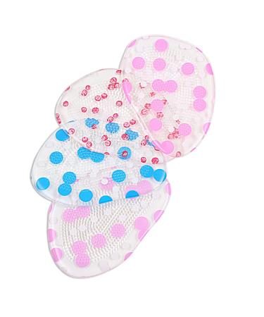 FOMIYES 4 Pairs Half Insoles Cushion Inserts Insole Front Insole Metatarsal Bar for Women Medical-Grade Material Silicon Foot Thicken Front Pad As Shown M