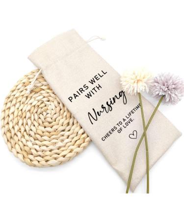 Socive Nurse Wine Bag Gift Bag For Nurse Appreciation Nurse Appreciation Gift Nurse Thank You Gift Nurse Gift Wine Bag - Drawstring Wine Bags Nurse Gift - Buy Online on GoSupps.com