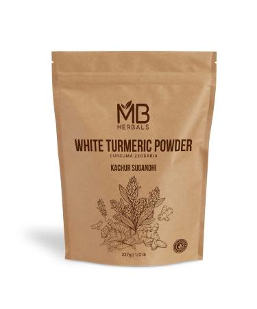 White Turmeric Powder 8 oz | 337 Gram / 0.5 lb | Kachur Sugandhi | Organically Grown Non GMO Curcuma zeodaria | Poolankilangu | Non Staining Fragrant White Turmeric for Skin Care Face Pack