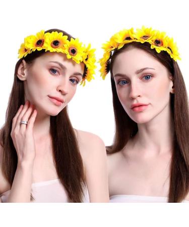 Buy Pretyzoom Sunflower Headband Wreath | Tropical Hair Accessories for Women | Perfect for Parties & Events - Buy Online on GoSupps.com