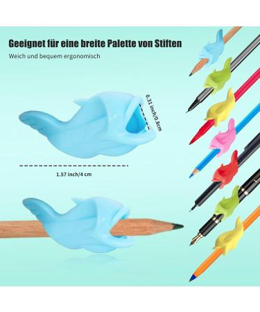 10 Pieces Suwiwkkoa Silicone Pencil Holder - Ergonomic Writing Aid for Children Compatible with Various Pens & Pencils - Buy Online on GoSupps.com