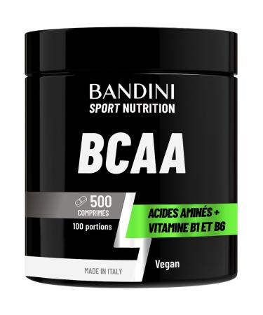 BANDINI Bandini BCAA + Vitamin B1 and B6 | 500 tablets 1000mg | Branched-Chain Amino Acids | Energy and Recovery Support