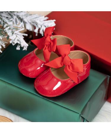 Sonsage Infant Baby Girls Bowknot Mary Jane Shoes | Soft Anti-Slip Sole for Wedding Dress | First Walking Flats for Newborn 0-6 Months - Buy Online on GoSupps.com