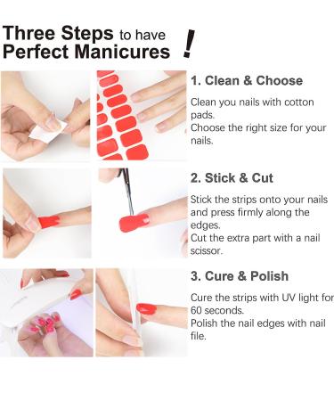 Buy Semi Cured Gel Nail Strips - 20pcs French Tip Gel Stickers | Easy UV Application & Removal - Buy Online on GoSupps.com