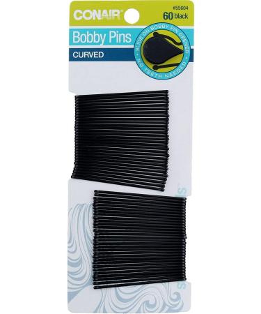 Curved Bobby Pins 60-Pack: Black - Essential Hair Styling Accessory - Buy Online on GoSupps.com