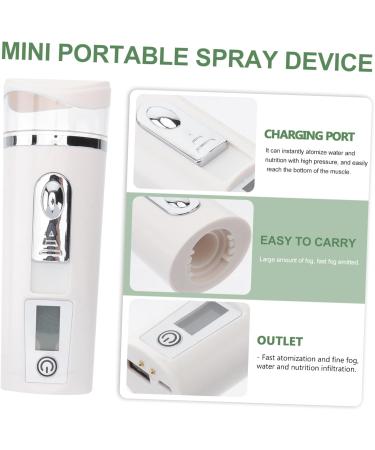 DRESSOOS Hydrating Instrument Facial Mist Sprayer Steamer Mister Portable Face Humidifier White Abs - Buy Online on GoSupps.com