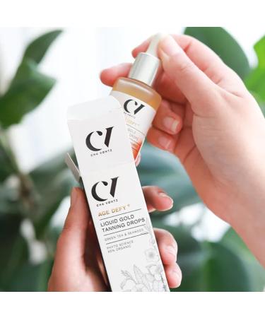 Age Defy+ Liquid Gold Brownish Drops 30ml | Anti-Aging Self-Tanner | Vegan & Paraben-Free | Adjustable Tan for Face & Body | Cha V htz - Buy Online on GoSupps.com
