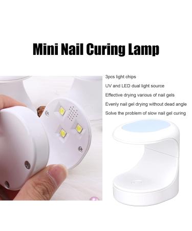 Mini Nail UV LED Dryer 16W Curing Lamp with 3 Light Chips & USB Cable for Gel Nails Fast 60s Timing - Buy Online on GoSupps.com