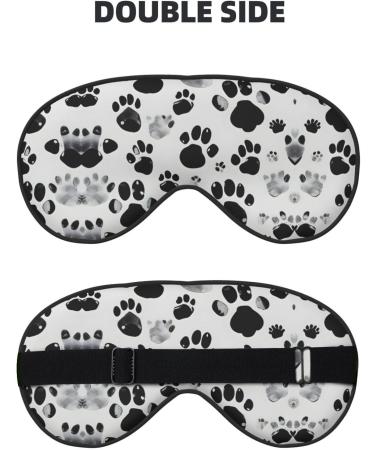 SSIMOO Dog Paw Pattern Eye Mask - Double-Sided Soft & Light Blocking for Better Sleep | International Shipping Available - Buy Online on GoSupps.com