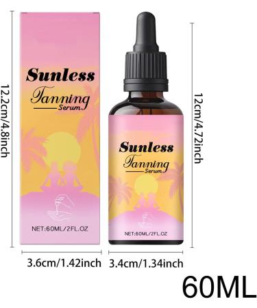  Mimoqk Tanning Drops Body Tanning Oil for Outdoor Sun 60mL Travel Size Gradual Tanner Hydrating Long-Lasting Formula for Face Daily Use Beach Indoor Fitness - Buy Online on GoSupps.com