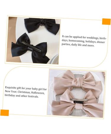 FOMIYES 4 Pairs Bow Hairpin Baby Hair Clips Hair Pin Bowknot Hair Bows Bow Hair Clip Ribbon Bowknot Accessories Hair Jewels for Women Girls Hairpin Woman Fabric Big Hairpin Wedding - Buy Online on GoSupps.com