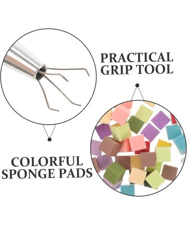 minkissy Nail Sponges 1 Set Manicure Tools Sponges Blush for Cheeks Nail Tools Metal Grabber for Nail Sponge Metal Pick-up Tool for Nail Sponge Nail Art Pick up Tool Gradient Suite - Buy Online on GoSupps.com