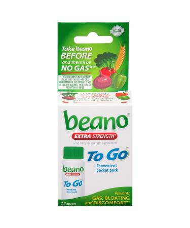 beano To Go Gas Prevention | Bloating Relief | 12 Tablets To Go Tablets