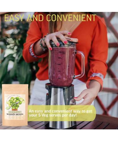 Nourisharvest Raw Brussels Sprouts Powder - Pure concentrated plant powder- Harvested + Dried on the farm- No added Sugar or Salt. No Preservatives Gluten Free 120grams Made in Australia - Buy Online on GoSupps.com