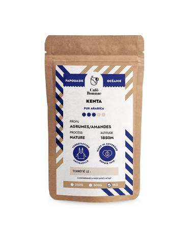 cafe bonnac Caf Bonnac Papua New Guinea Kenta Ground Coffee 1kg | 100% Arabica | Cocoa Notes Flowers And Ripe Fruits | Artisanal Roast | Filter Piston & Gentle Methods Compatible