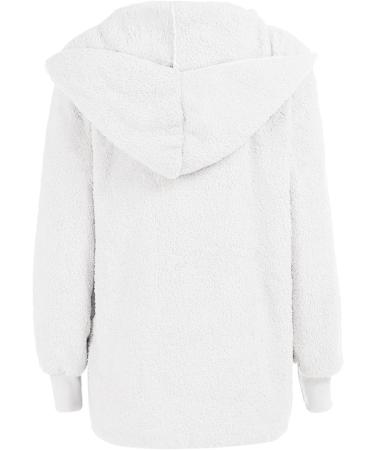 Women's Fleece Plush Jacket - Warm Zipper Wool Coat with Stand-Up Collar - Casual Winter Fashion S 2 White - Buy Online on GoSupps.com