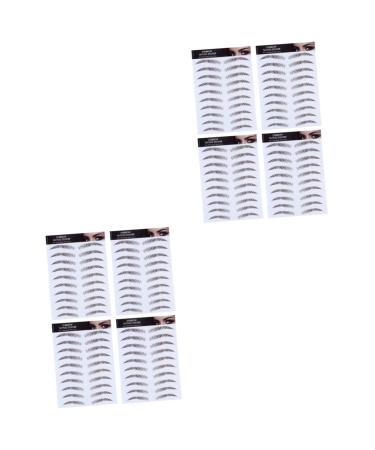FOMIYES 8 Pcs Eyebrow Stickers Eyebrow Waterproof Brow Shaper False Eyebrows Cosmetics Makeup Tools Hair 4d
