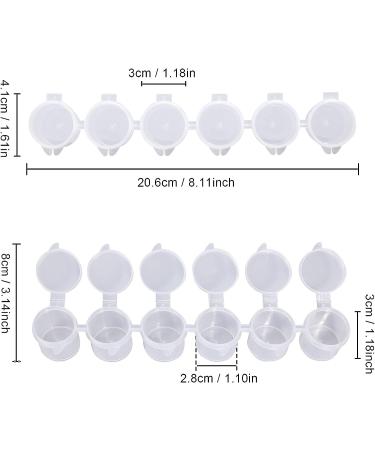 15ml/0.53oz Empty Paint Strips - 5 Strips / 30 Pots Clear Plastic Storage Containers for Art Activities - Buy Online on GoSupps.com
