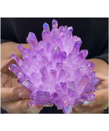Amethyst 1pc Quartz Crystal Purple Rainbow Titanium Cluster 300G - Buy Online on GoSupps.com