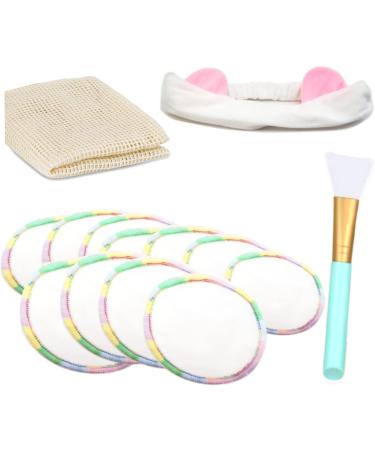 Comffy Washable Makeup Remover Cotton Pads Organic Cotton Makeup Remover Pads Bamboo Makeup Remover Pads Makeup Remover Wipe Towel - Pack of 19 (A) - Buy Online on GoSupps.com