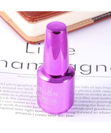 Minkissy Luminous Nail Polish Nail Polish Colors Glow in The Dark Nail Polish Mirror Effect Diamond Gel Nail Polish Quick Dry Nail Polish Silver Metallic Color Miss Mirror Nails Violet - Buy Online on GoSupps.com