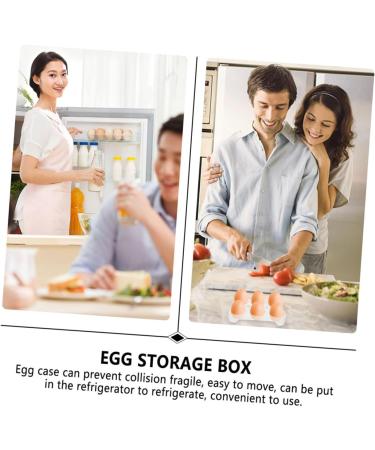 CAXUSD 3pcs Egg Storage Box Refrigerator Fridge Clear Shelves Transparent Egg Racks Flat Shoes Household - Buy Online on GoSupps.com