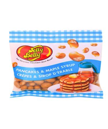 Jelly Belly Pancakes & Maple Syrup Jelly Beans 1-Pack : Ideal for Halloween Thanksgiving Christmas and New Year's Eve - Vegan Dairy-Free Gluten-Free Fat-Free Peanut-Free Candy Treat for Kids & Families Sweet Snack Alternative