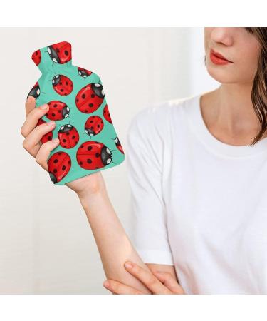 Red Ladybug Hot Water Bottle - Plush Cover Hand Warmer for Adults & Kids | 26.5x15.3cm International Shipping - Buy Online on GoSupps.com