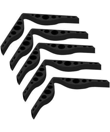ACCROL 3/5/10 piece of fogless accessories for masks glasses silicone anti-fog nose bridge pads anti-fitting silicone nose bridge prevents the fitting of glasses (color: black size: 5 5 PCs black