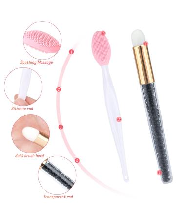 G2PLUS 102PCS Makeup Brush Kit - 50 Glitter Crystal Lip Brushes & Eyelash Brushes Double Sided Silicone Lip Scrub & Eyeshadow Brush - Perfect for Personal Care & Extensions - Buy Online on GoSupps.com