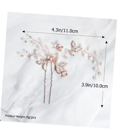 Angoily 1pc Handmade Hairpin U-shaped Hairpins Rhinestone u Rhinestone Hair Stick Heart Rhinestones Pearl Hair Pin Hanfu Hair Accessories Floral Hair Accessories Hair Dryer Vintage Bride - Buy Online on GoSupps.com