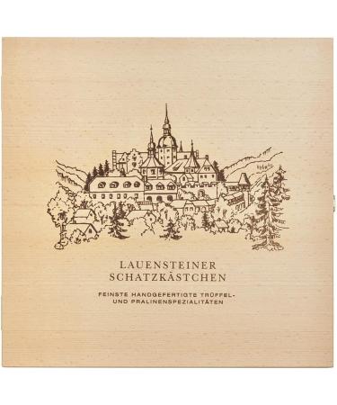  Lauenstein Confiserie Lauensteiner Treasure Box - 200 g of finest truffles and chocolates assorted 16 times with or without alcohol in an elegant wooden gift box - for birthday or just because - Buy Online on GoSupps.com