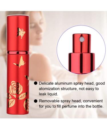 Verdant Touch Perfume Spray Bottle Portable Perfume Bottle Aluminum Atomizer 10ml Empty Cosmetic Spray Bottle (Red) - Buy Online on GoSupps.com