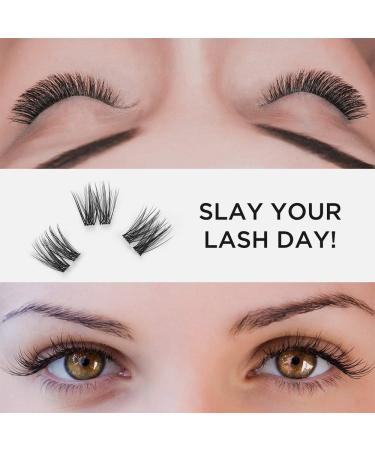 Beyelian C Curl Cluster Eyelashes - 48 PCs DIY 0.07mm 16mm Individual Lashes with Transparent Band | Timeless Eyelash Extensions for Home Use - Buy Online on GoSupps.com