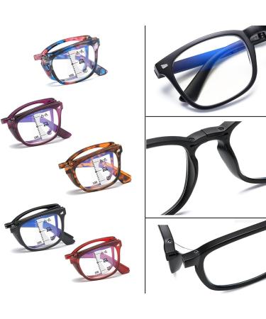 Lightweight Fold Blue Light Blocking Reading Glasses for Women Men Progressive Multifocus Computer Readers(Couleur:Red Grandeur:2.5x) - Buy Online on GoSupps.com