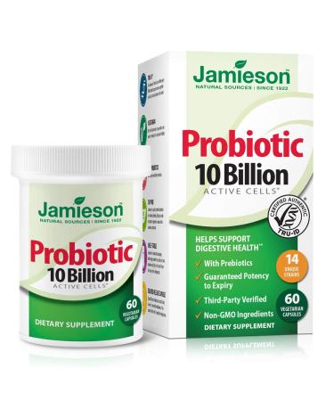 Jamieson Natural Sources Probiotic 10 Billion Active Cells 60 Vegetarian Capsules