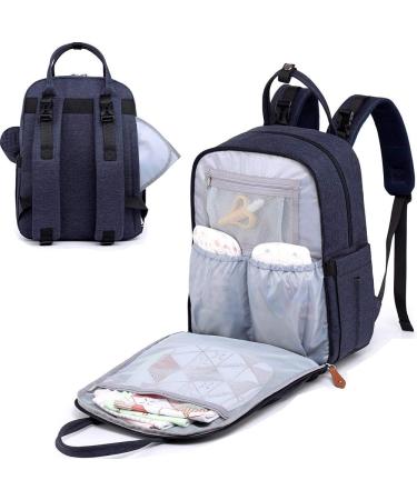 BabbleRoo Baby Diaper Bag | Navy Blue Nappy Backpack | Stylish & Functional International Shipping Available - Buy Online on GoSupps.com