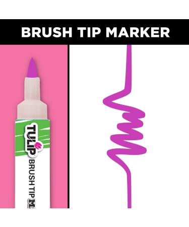 Tulip Permanent Neon Fabric Brush Tip Markers - Set of 10 - Buy Online on GoSupps.com