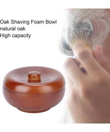 Plplaaoo Wooden Shaving Soap Bowl for Men - Artisan Shaving Shell with Lid | Premium Shaving Accessories for Soap & Cream - Buy Online on GoSupps.com