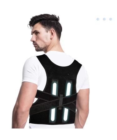 Adjustable Posture Corrector for Men & Women | Backs Straight Lumbar Support | Black B02 XL - Buy Online on GoSupps.com