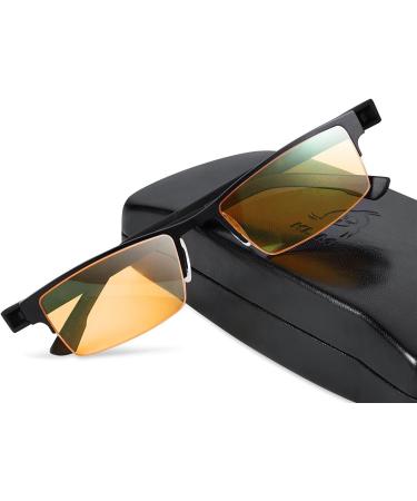 Climate Optics Blue Light Filter Glasses 2024 - High Protection Gaming Glasses for PC Phone & TV - Anti-Tiredness & UV Protection - Orange - Buy Online on GoSupps.com