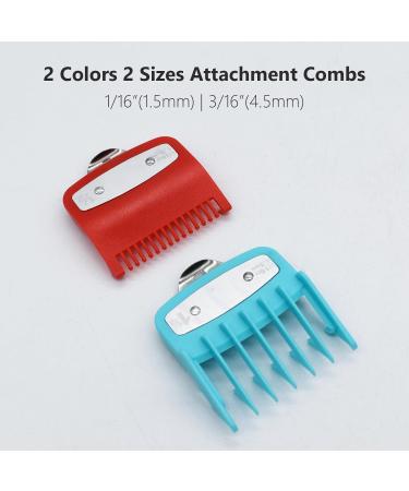 Professional Hair Clipper Guide Combs - 2 Piece Set for Wahl Magic Clip - Precision Cutting Guards (1/16 3/16 1.5mm 4.5mm) - Multi-Colored - Buy Online on GoSupps.com