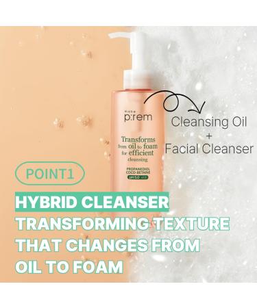 MAKE P:REM Safe Me. Oil to Foam Cleanser, Korean Face Wash, Gentle Transforming Makeup Remover for Sensitive Skin, 6.76 Fl Oz, 200ml - Buy Online on GoSupps.com